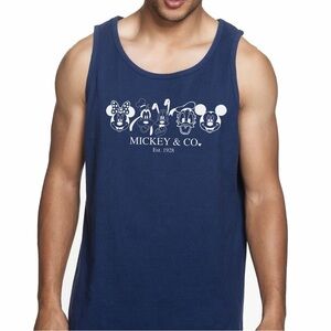 Next Level Apparel Blue‎ Graphic Tank Top XL | Men’s Vacation Summer Shirt
